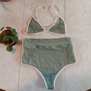 Acacia high-waisted triangle top bikini set